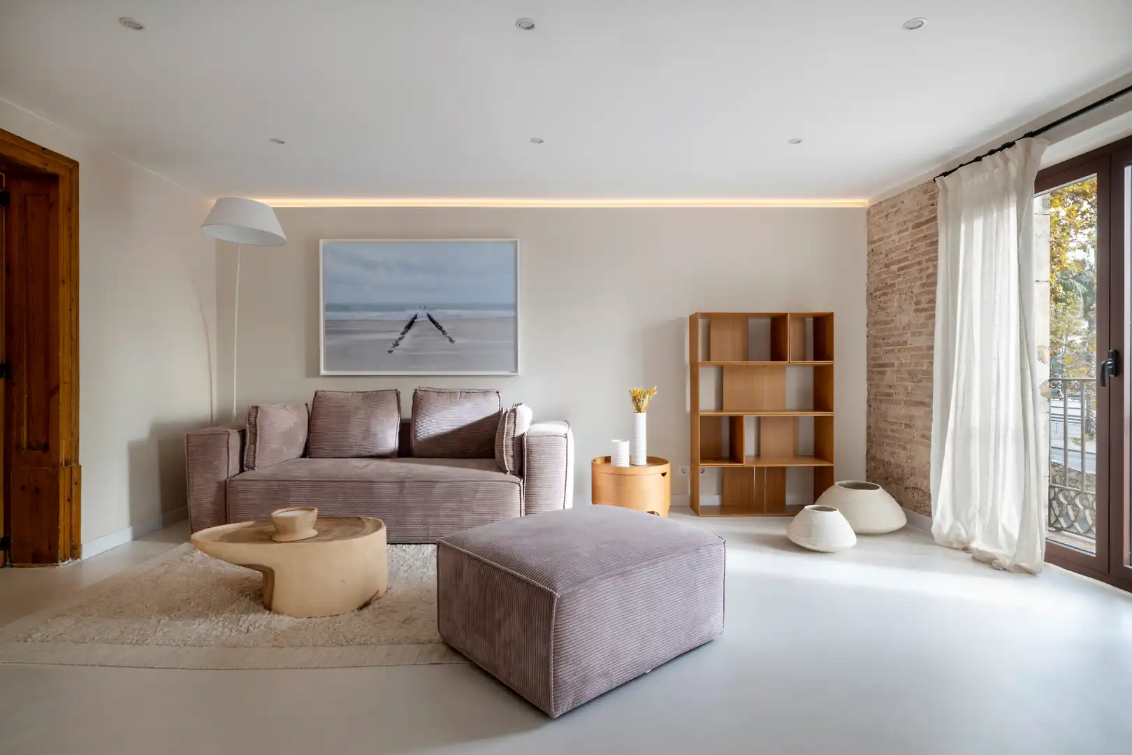 Sala d'estar de Apartament de lloguer en Barcelona amb Aire condicionat, Calefacció i Parquet