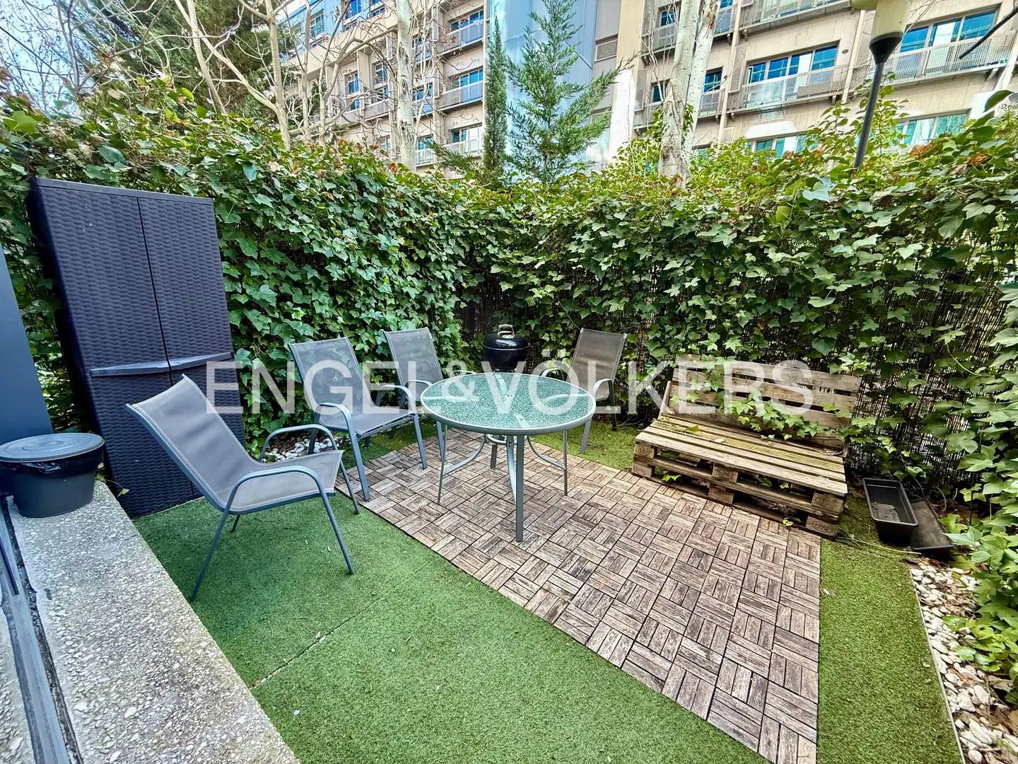 Terrasse von Maisonette zur Miete in Madrid mit Klimaanlage, Heizung und Privatgarten