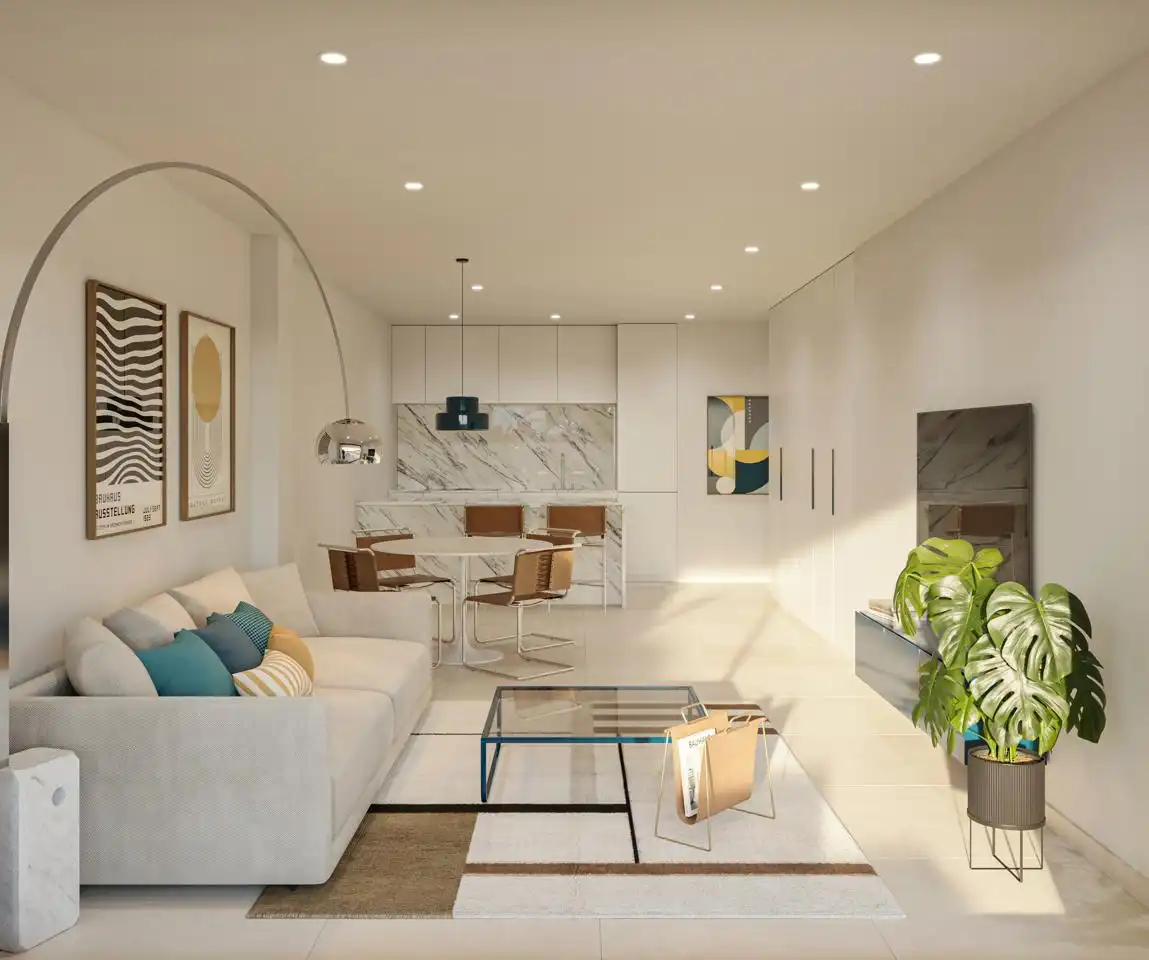 Wohnzimmer von Wohnung zum Verkauf in Garrucha mit Klimaanlage und Terrasse