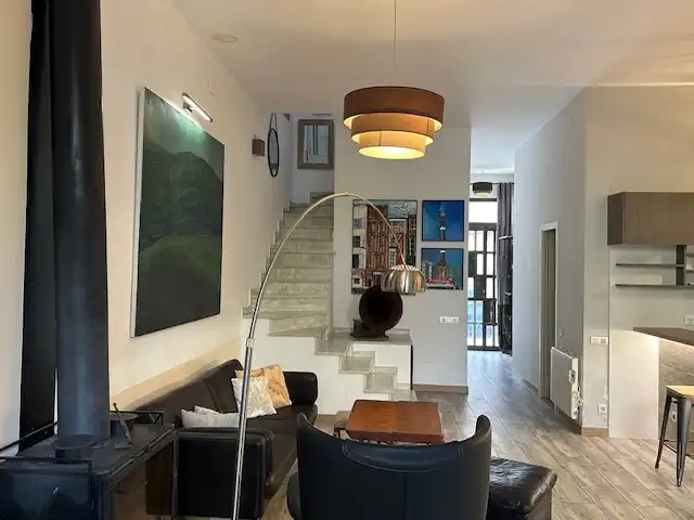 Sala de estar de Casa o chalet de alquiler en Barcelona con Aire acondicionado, Calefacción y Jardín privado
