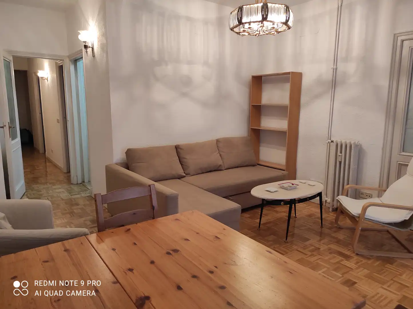 Sala de estar de Piso de alquiler en Madrid con Calefacción, Parquet y Terraza