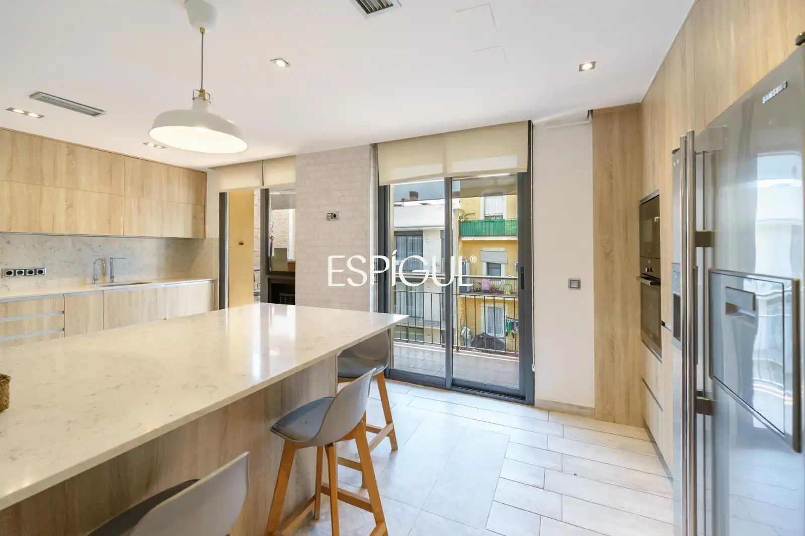Cocina de Piso de alquiler en Barcelona con Aire acondicionado, Calefacción y Terraza