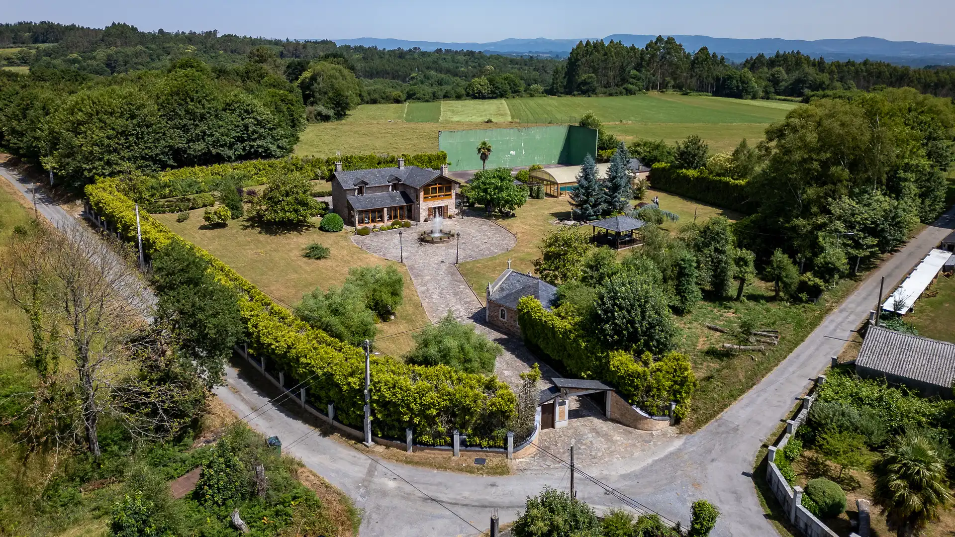 Vista exterior de Finca rústica en venta en Cospeito con Piscina
