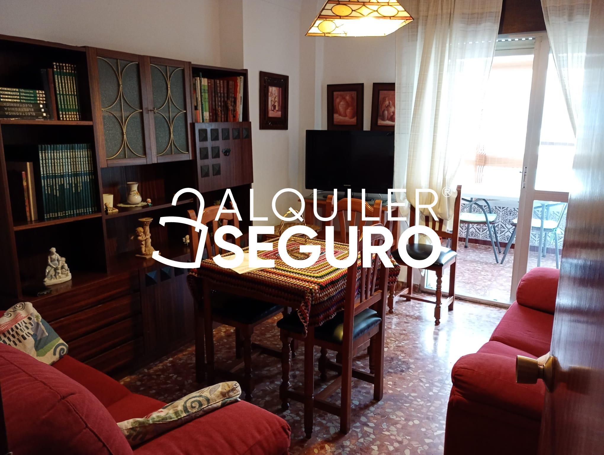 Sala de estar de Piso de alquiler en Málaga Capital con Terraza y Amueblado