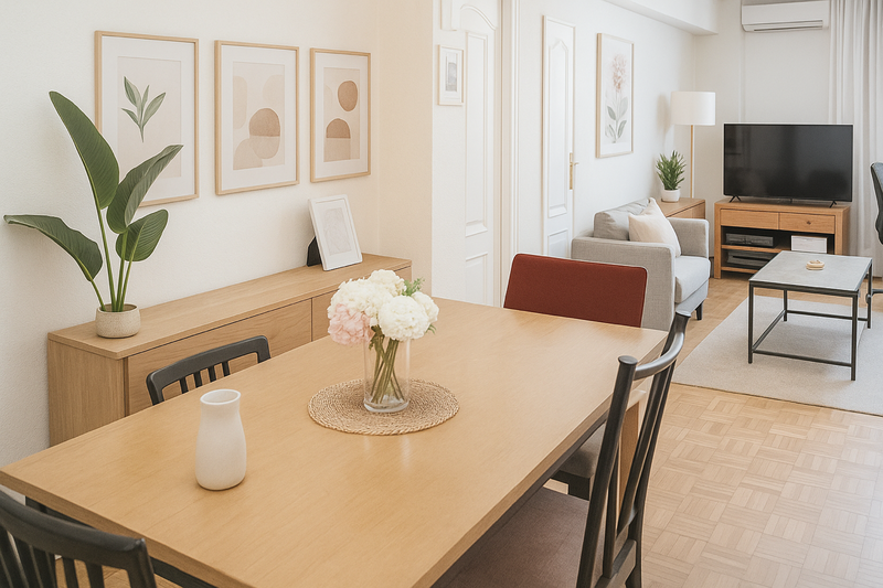 Dining room of Flat for sale in  Madrid Capital  with Heating