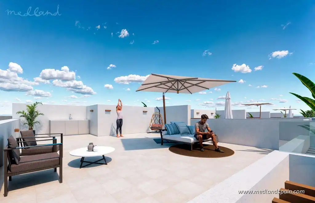 Terraza de Casa o chalet en venta en Torre-Pacheco con Jardín privado, Terraza y Piscina