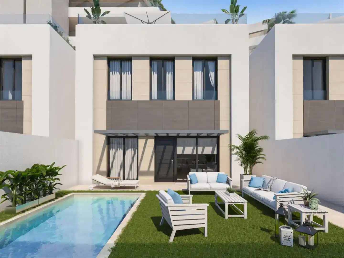 Vista exterior de Casa o chalet en venta en Águilas con Aire acondicionado, Piscina y Balcón