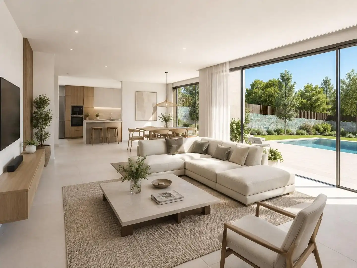 Sala de estar de Casa o chalet en venta en Vigo  con Calefacción, Jardín privado y Piscina