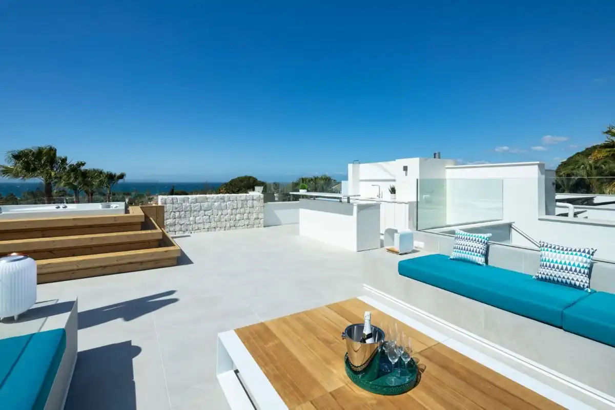 Terraza de Casa o chalet en venta en Marbella con Aire acondicionado, Jardín privado y Terraza