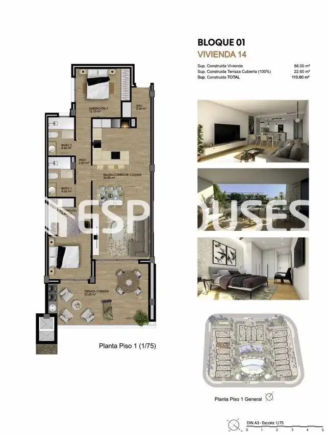 Dormitori de Apartament en venda en Monforte del Cid amb Aire condicionat, Terrassa i Balcó