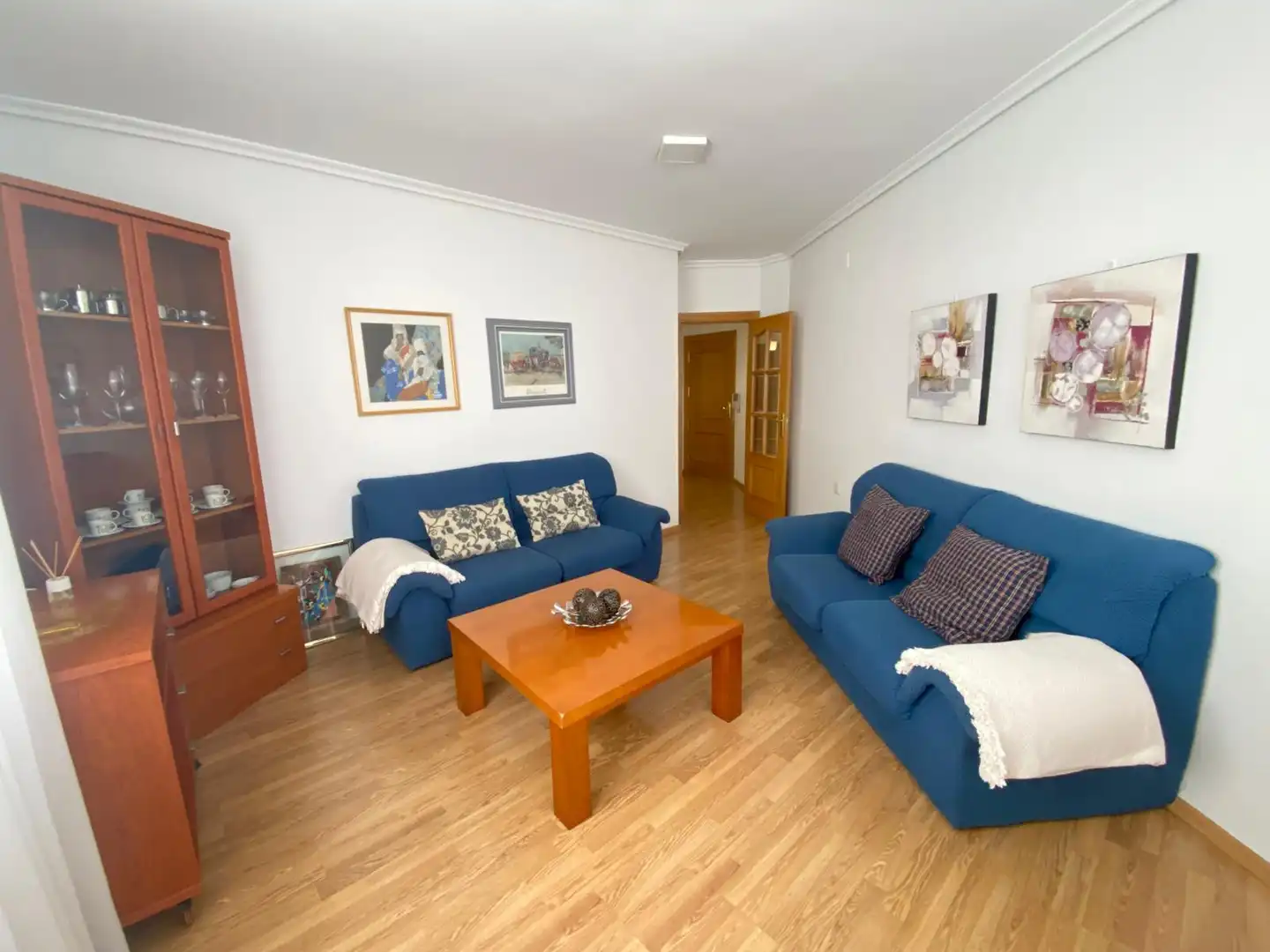 Sala d'estar de Apartament de lloguer en Albacete amb Calefacció, Parquet i Moblat