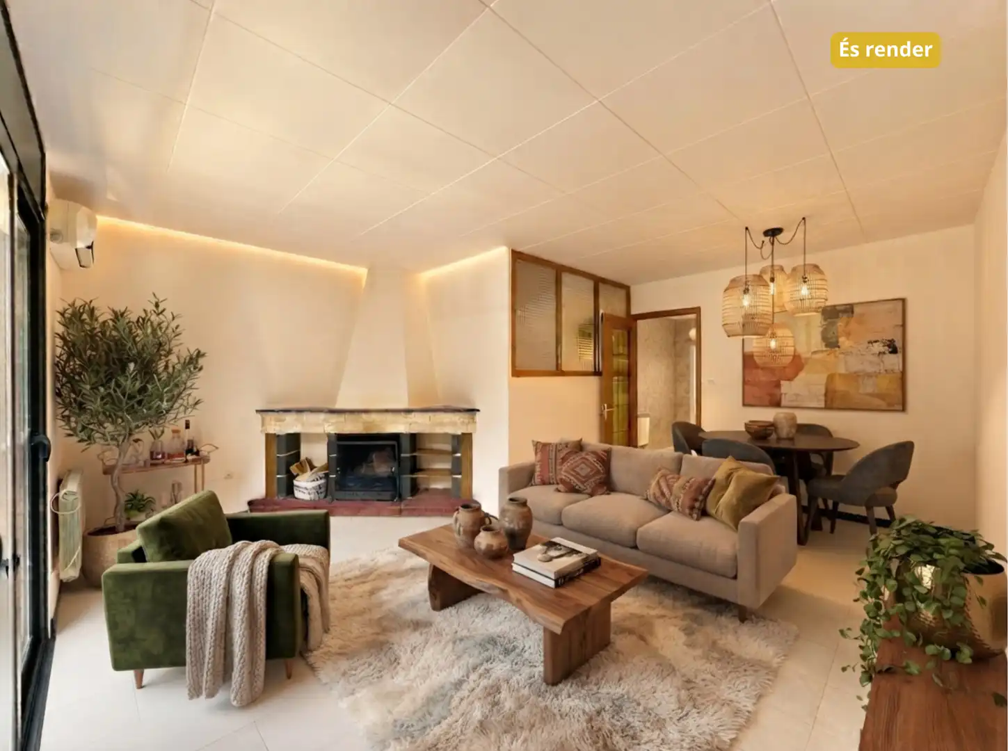 Sala de estar de Casa adosada en venta en Manlleu con Aire acondicionado, Jardín privado y Terraza