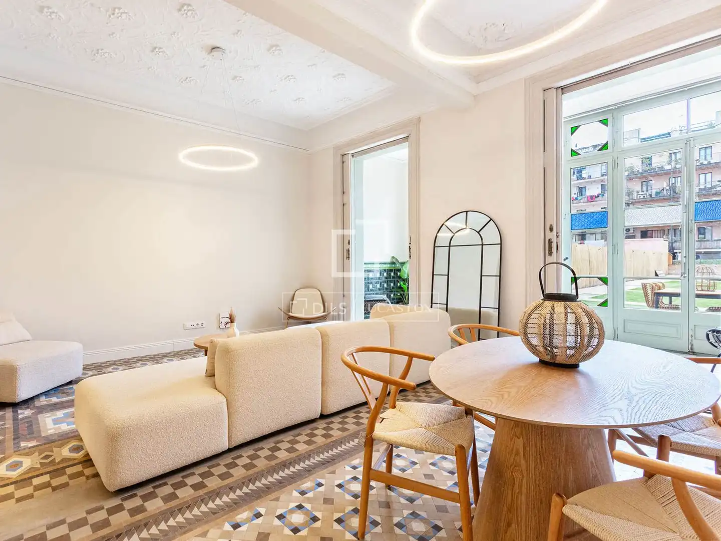 Living room of Flat for sale in Barcelona  with Air Conditioner, Private garden and Terrace
