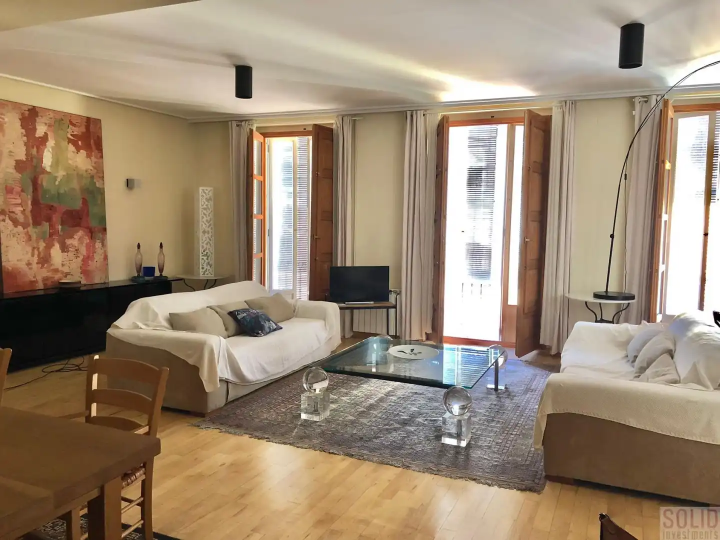Living room of Flat for rent in Valencia  with Air Conditioner, Heating and Storage room