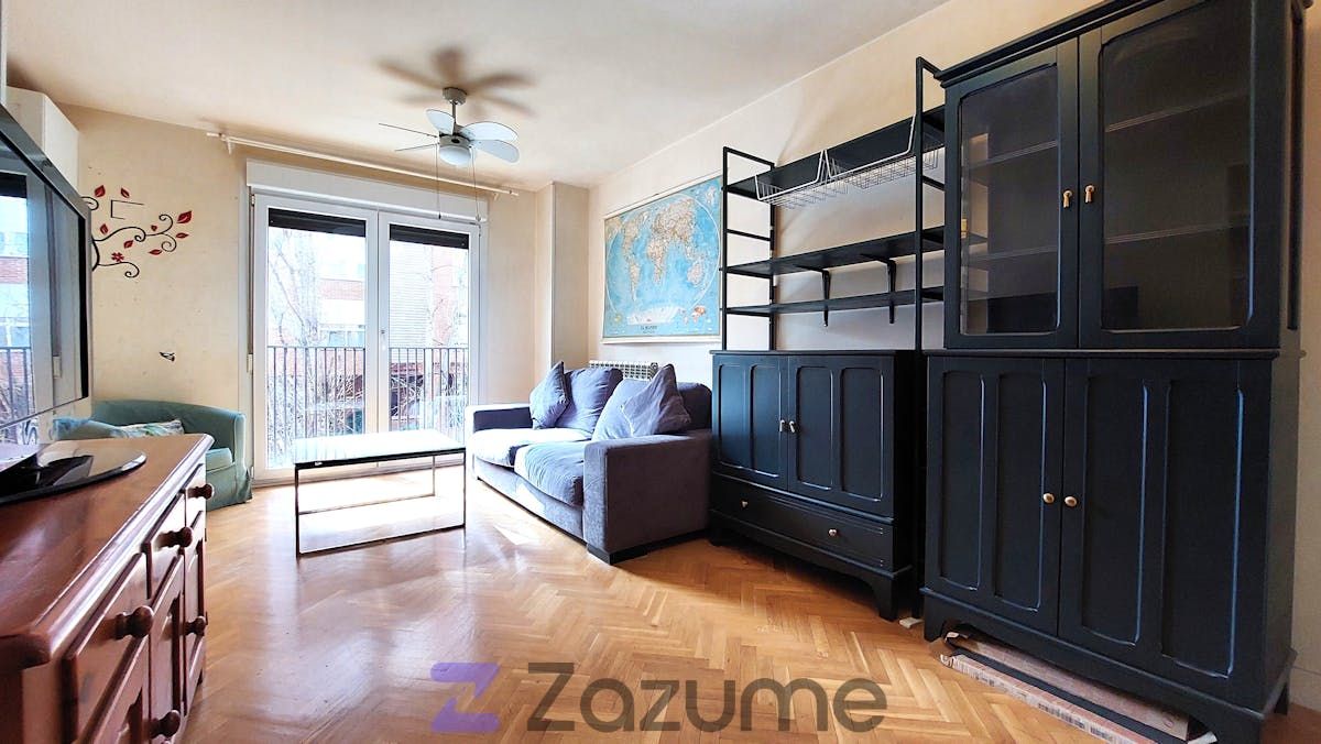 Living room of Flat for rent in Tres Cantos  with Heating, Private garden and Parquet flooring