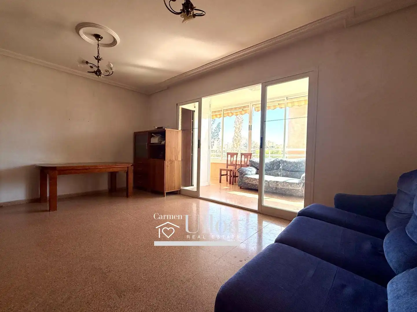 Sala de estar de Apartamento en venta en Alicante / Alacant con Jardín privado y Piscina comunitaria