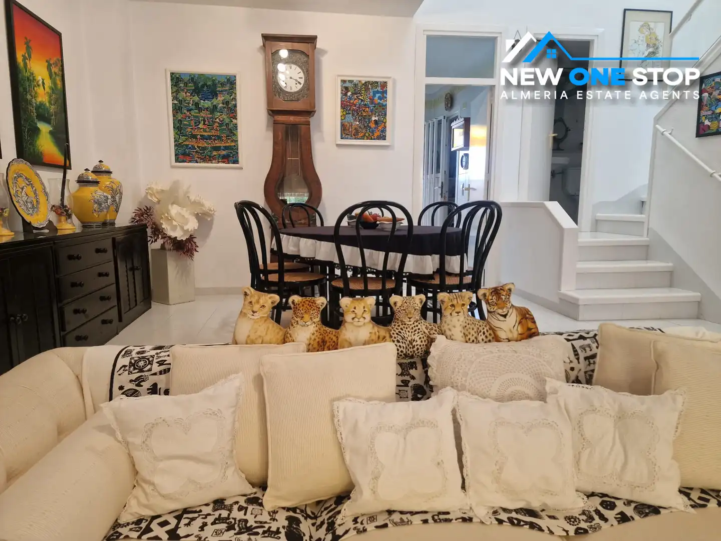 Sala d'estar de Casa adosada en venda en Mojácar amb Aire condicionat, Calefacció i Terrassa
