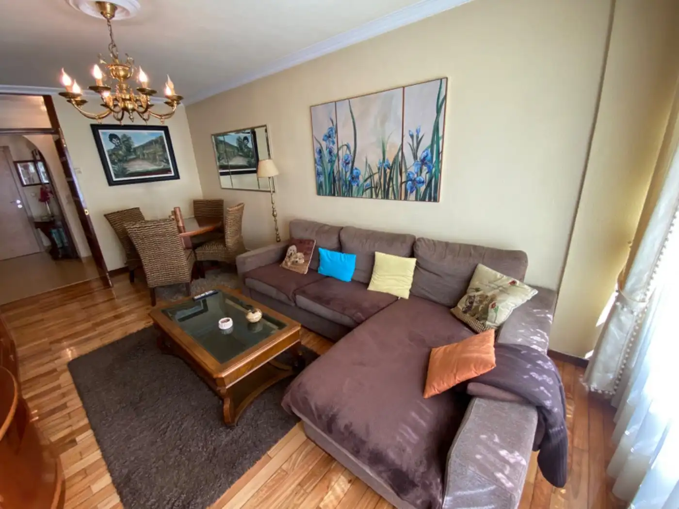 Living room of Flat for rent in Santiago de Compostela   with Heating and Furnished