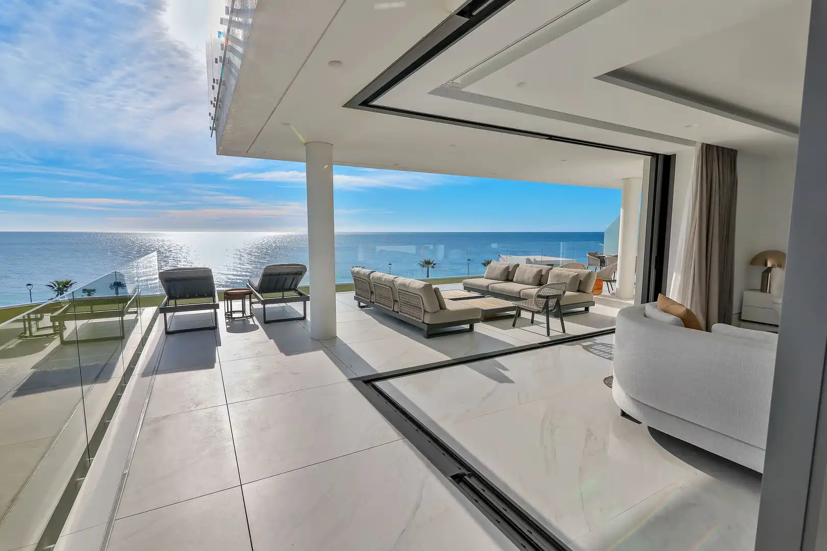 Terraza de Apartamento en venta en Estepona con Aire acondicionado, Calefacción y Parquet