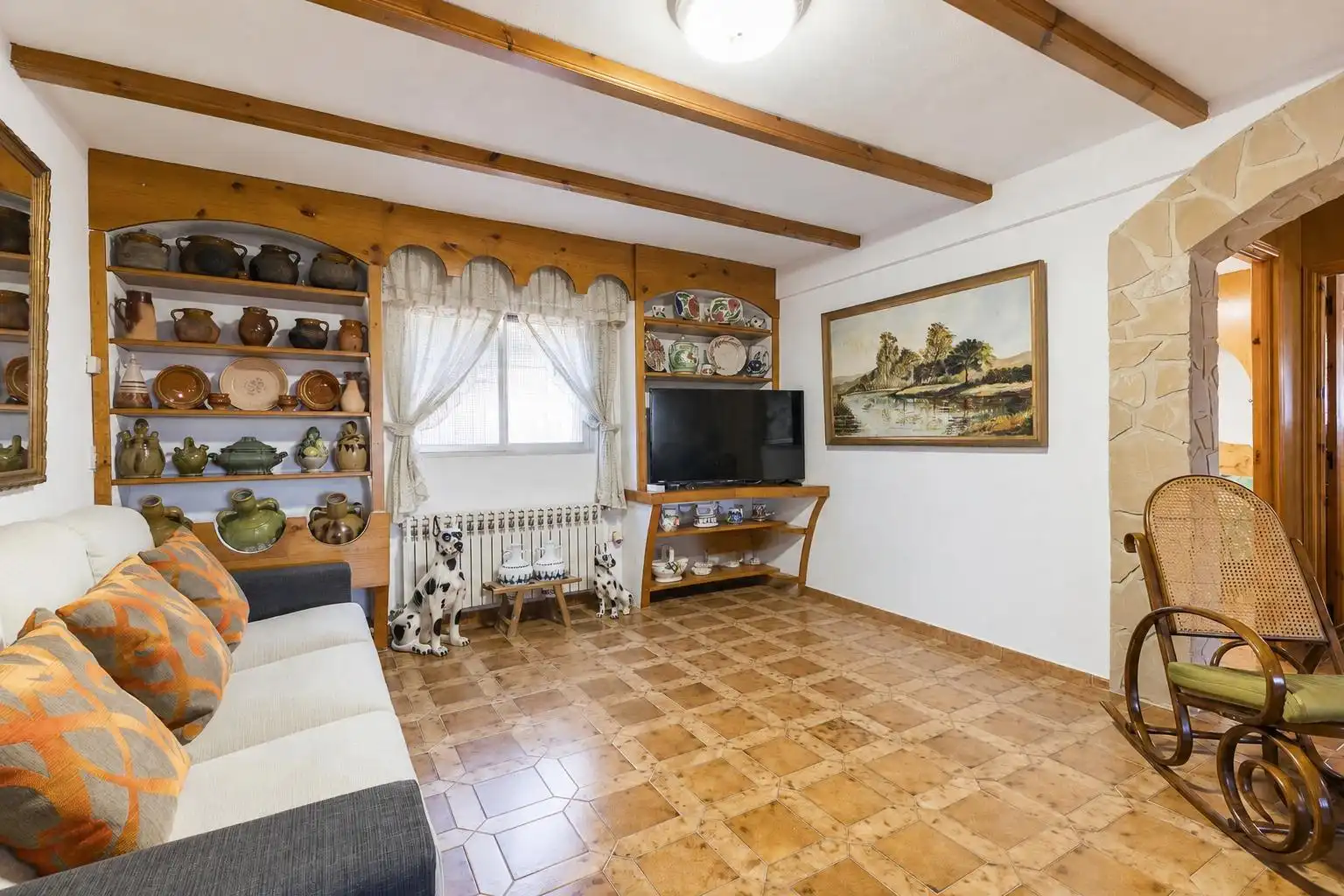 Sala de estar de Casa o chalet en venta en La Pobla de Vallbona con Aire acondicionado, Calefacción y Jardín privado