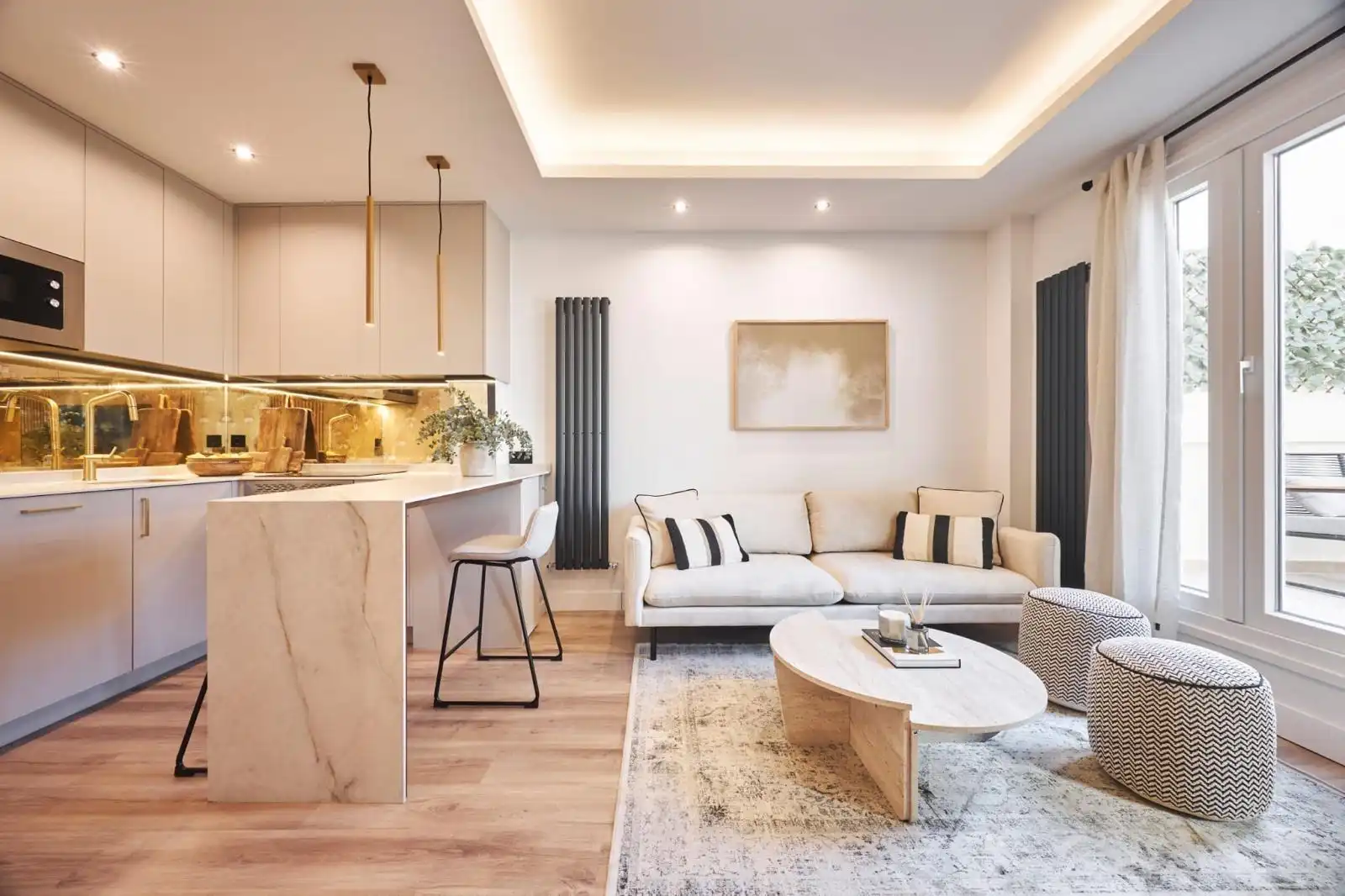 Wohnzimmer von Wohnung zum Verkauf in Madrid mit Klimaanlage, Heizung und Parkett