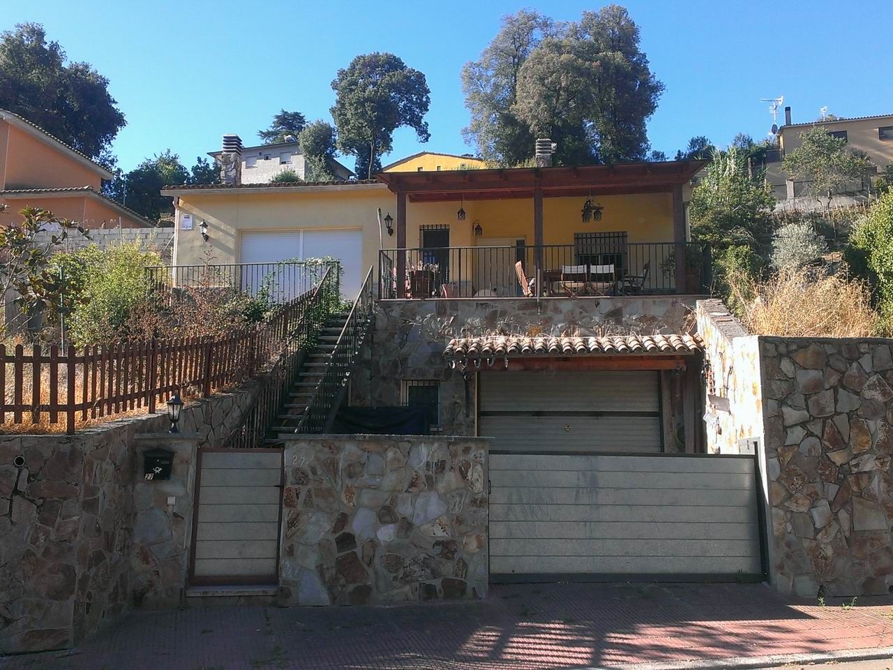Exterior view of Single-family semi-detached for sale in Santa Maria de Palautordera