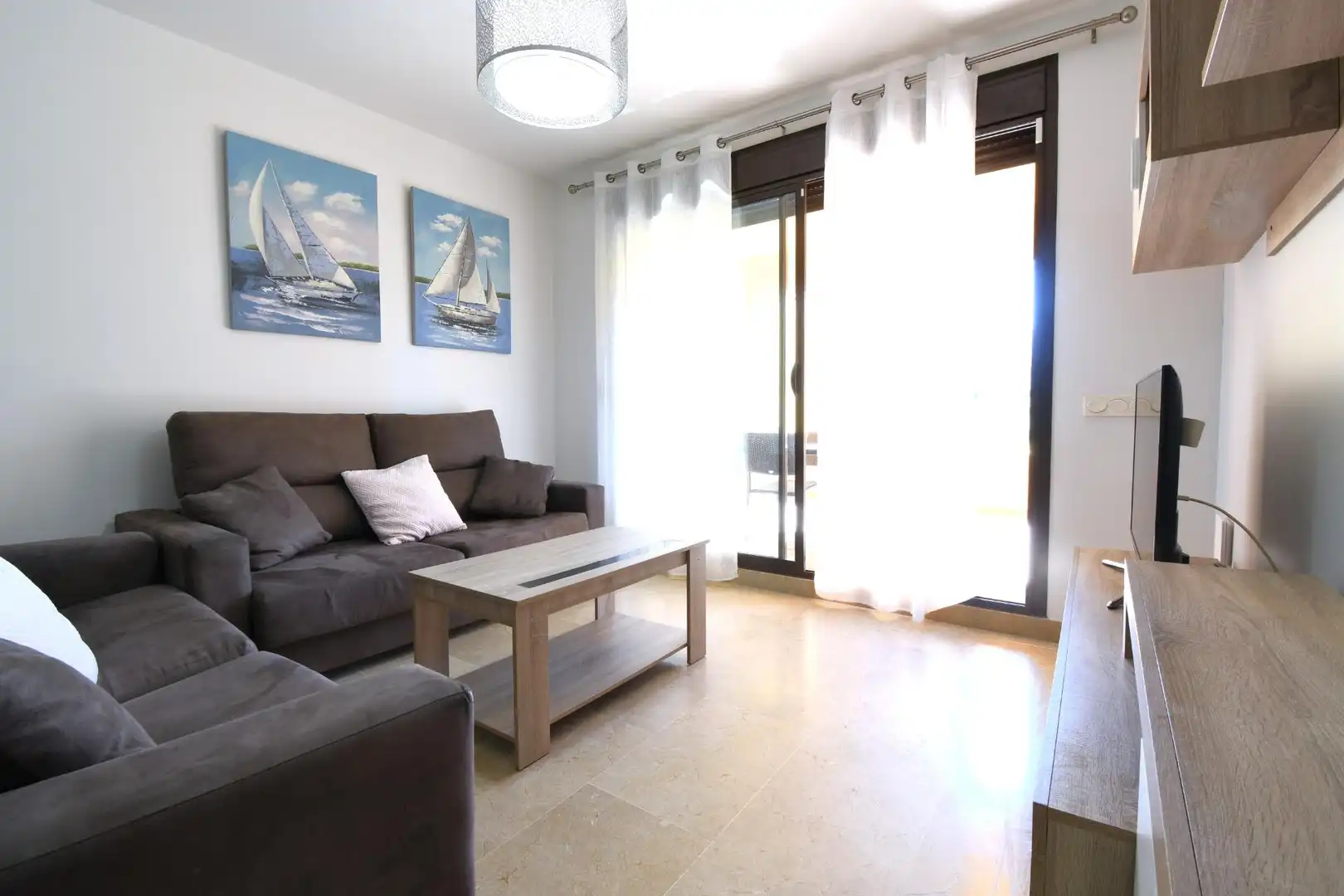 Living room of Flat for sale in Manilva  with Air Conditioner, Terrace and Storage room