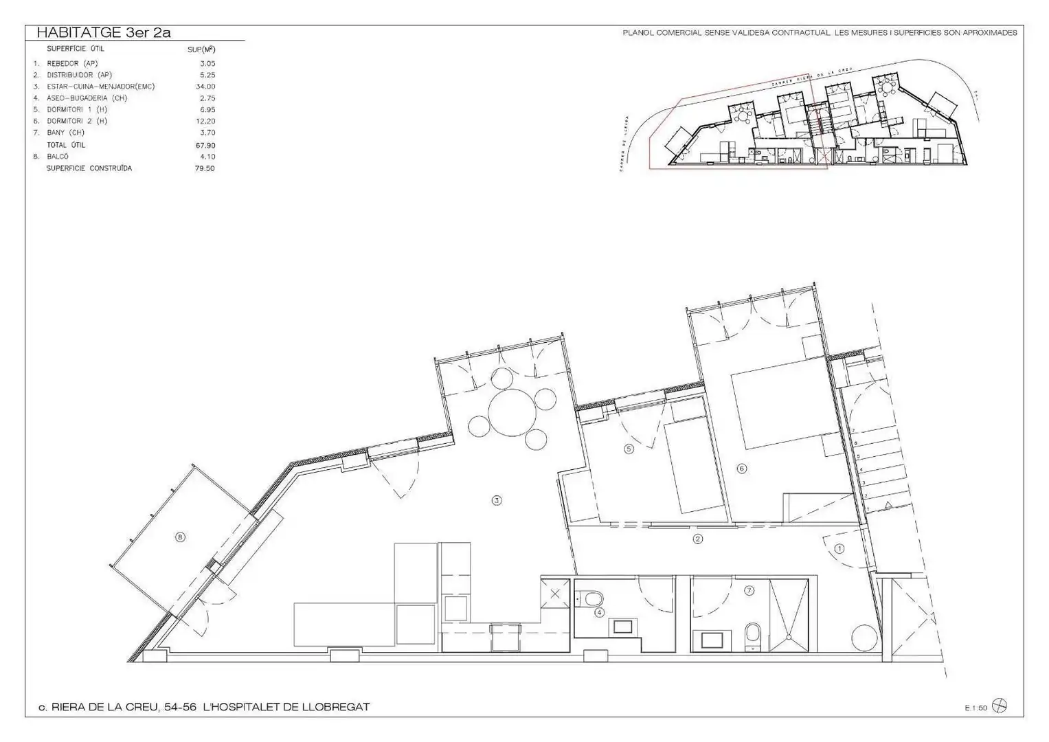Piso en venta en L'Hospitalet de Llobregat con Calefacción, Terraza y Horno