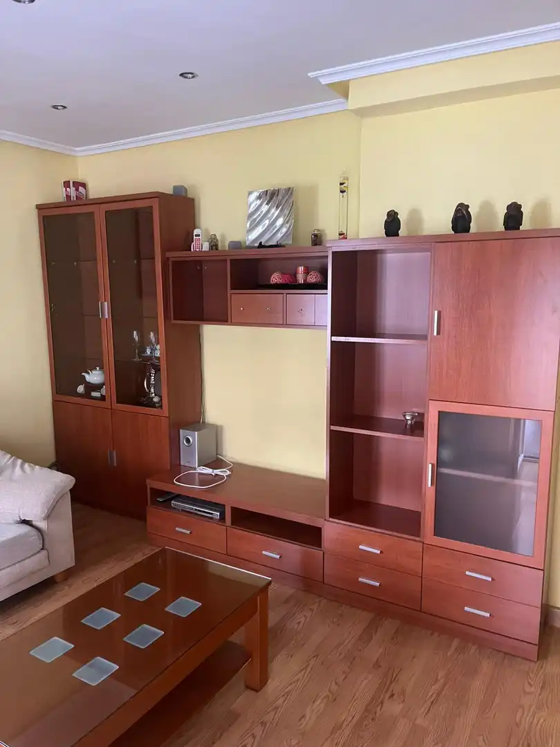 Sala d'estar de Pis de lloguer en Ávila amb Calefacció, Terrassa i Moblat