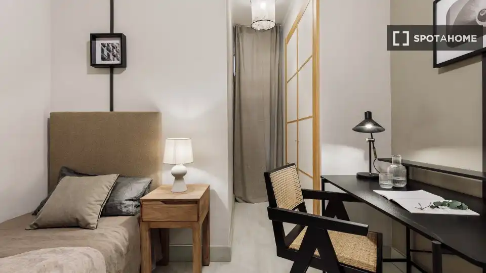 Habitación de Piso de alquiler en Barcelona con Aire acondicionado, Calefacción y Amueblado