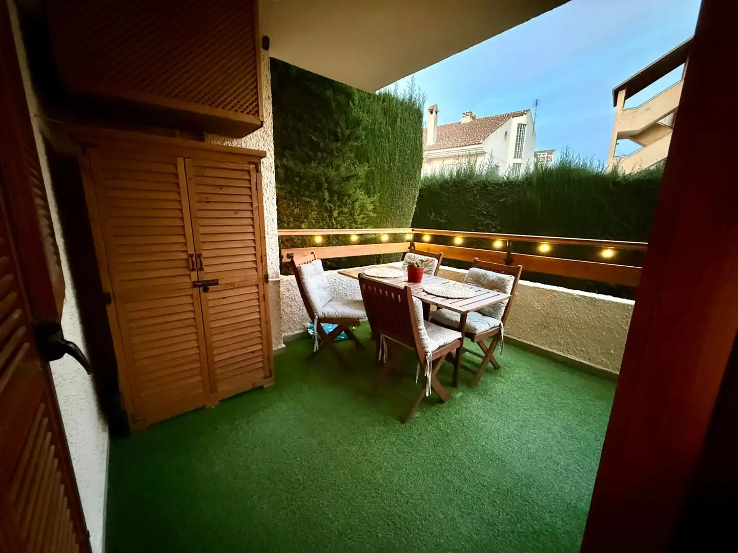 Terrasse von Erdgeschoss zur Miete in San Javier mit Klimaanlage, Terrasse und Möbliert