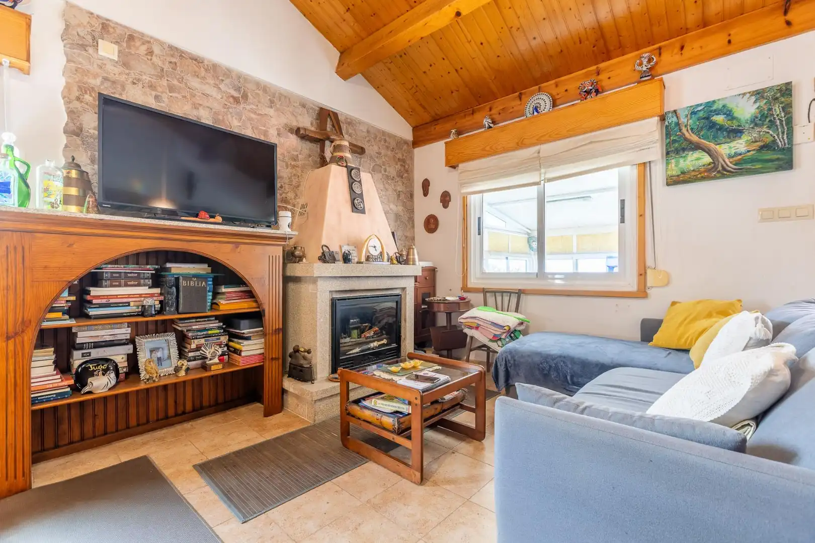 Sala de estar de Casa o chalet en venta en Pontedeume con Jardín privado, Terraza y Trastero