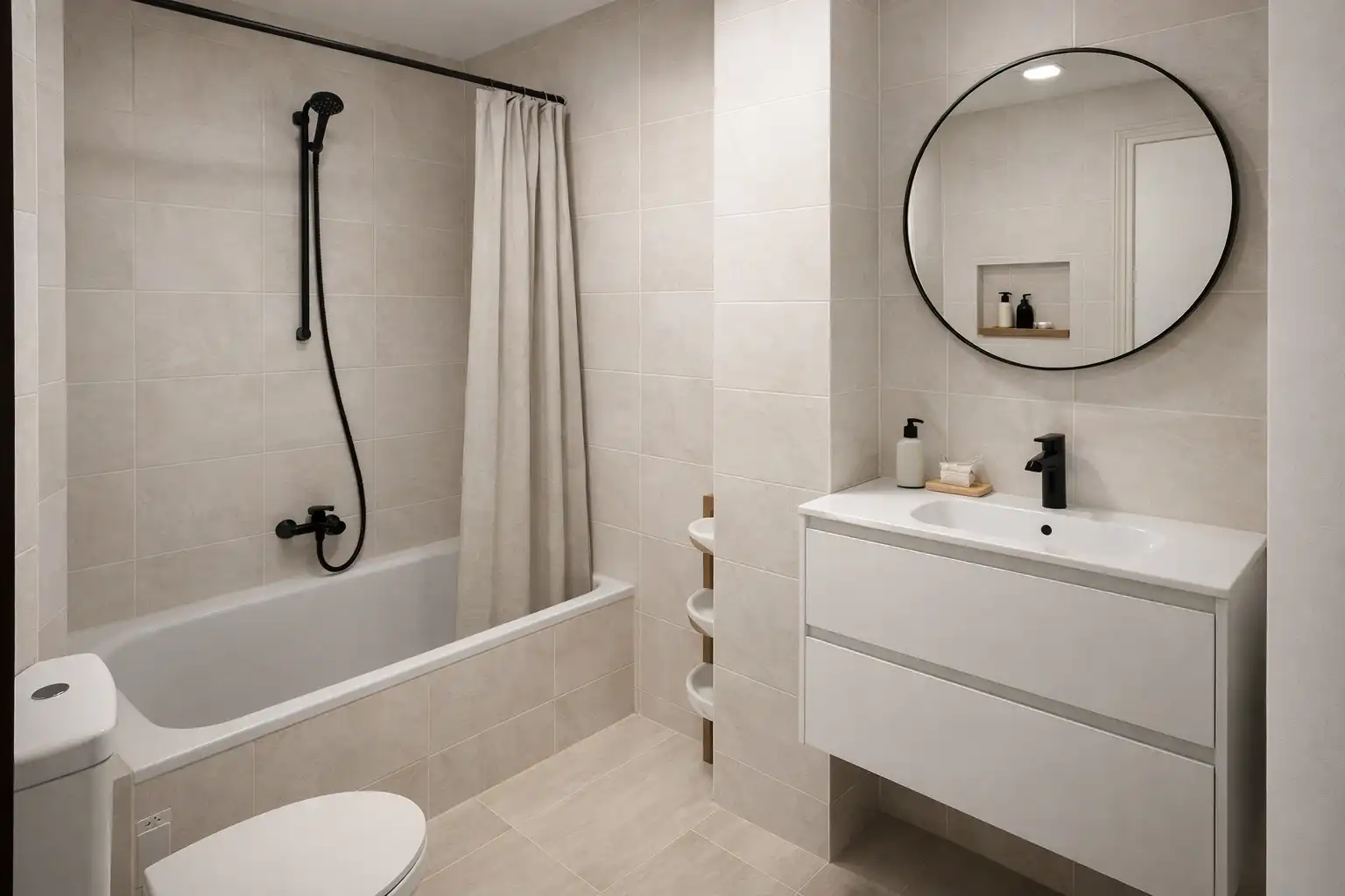 Badezimmer von Wohnungen zum Verkauf in Marbella mit Klimaanlage, Terrasse und Möbliert