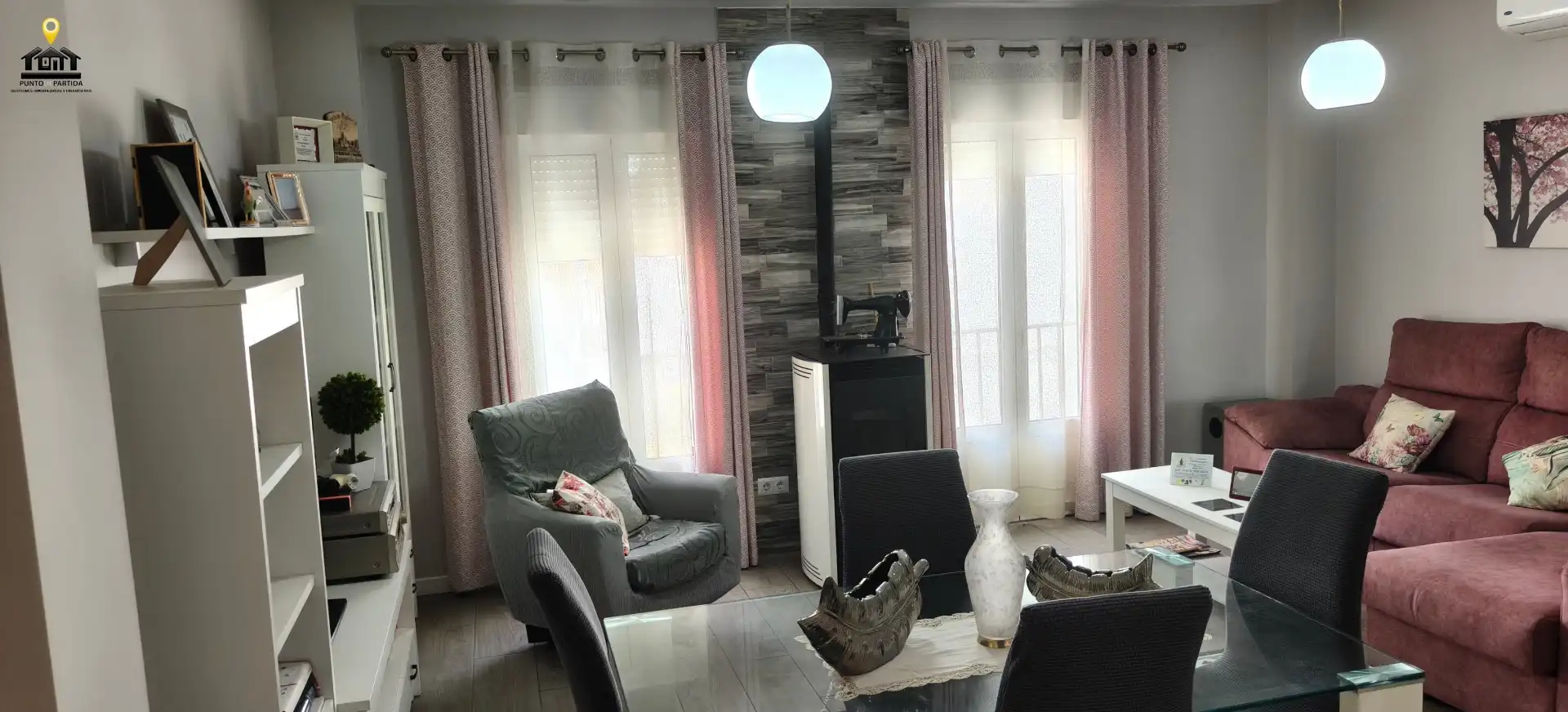 Sala de estar de Casa o chalet en venta en Manzanilla con Aire acondicionado, Amueblado y Horno