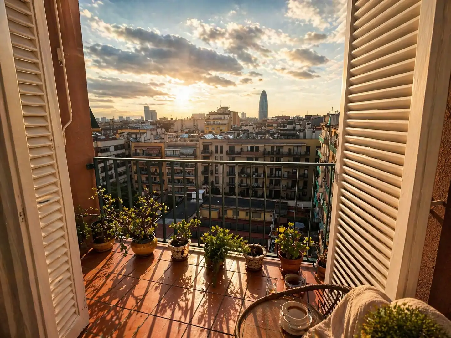 Balcony of Attic for sale in  Barcelona Capital  with Furnished and Balcony