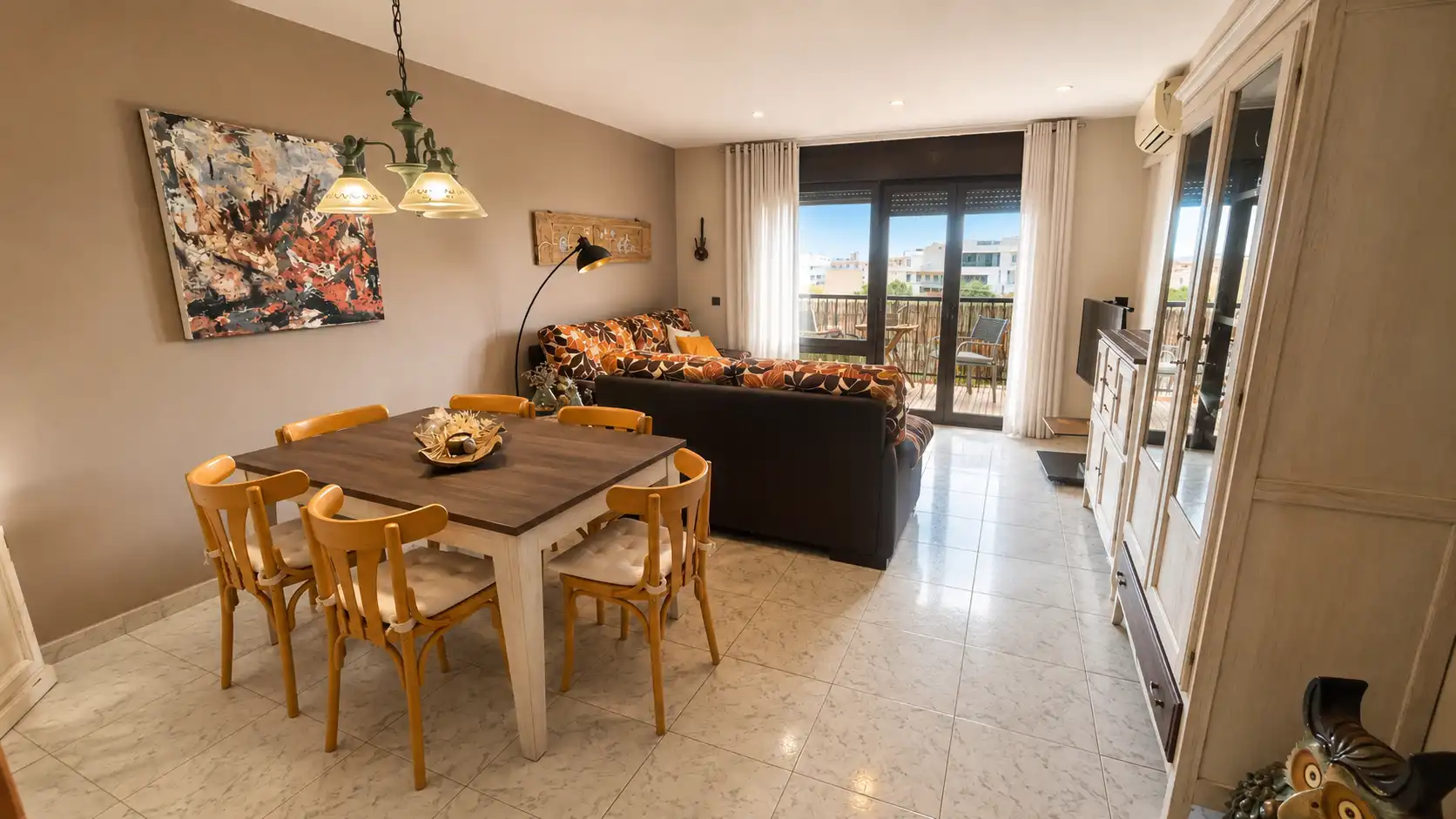 Esszimmer von Wohnung zum Verkauf in Tàrrega mit Klimaanlage, Heizung und Terrasse