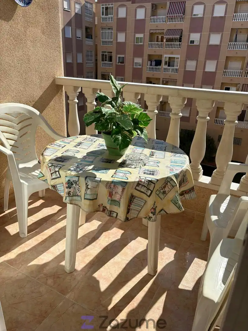 Terraza de Piso de alquiler en Torrevieja con Terraza, Amueblado y Lavadora