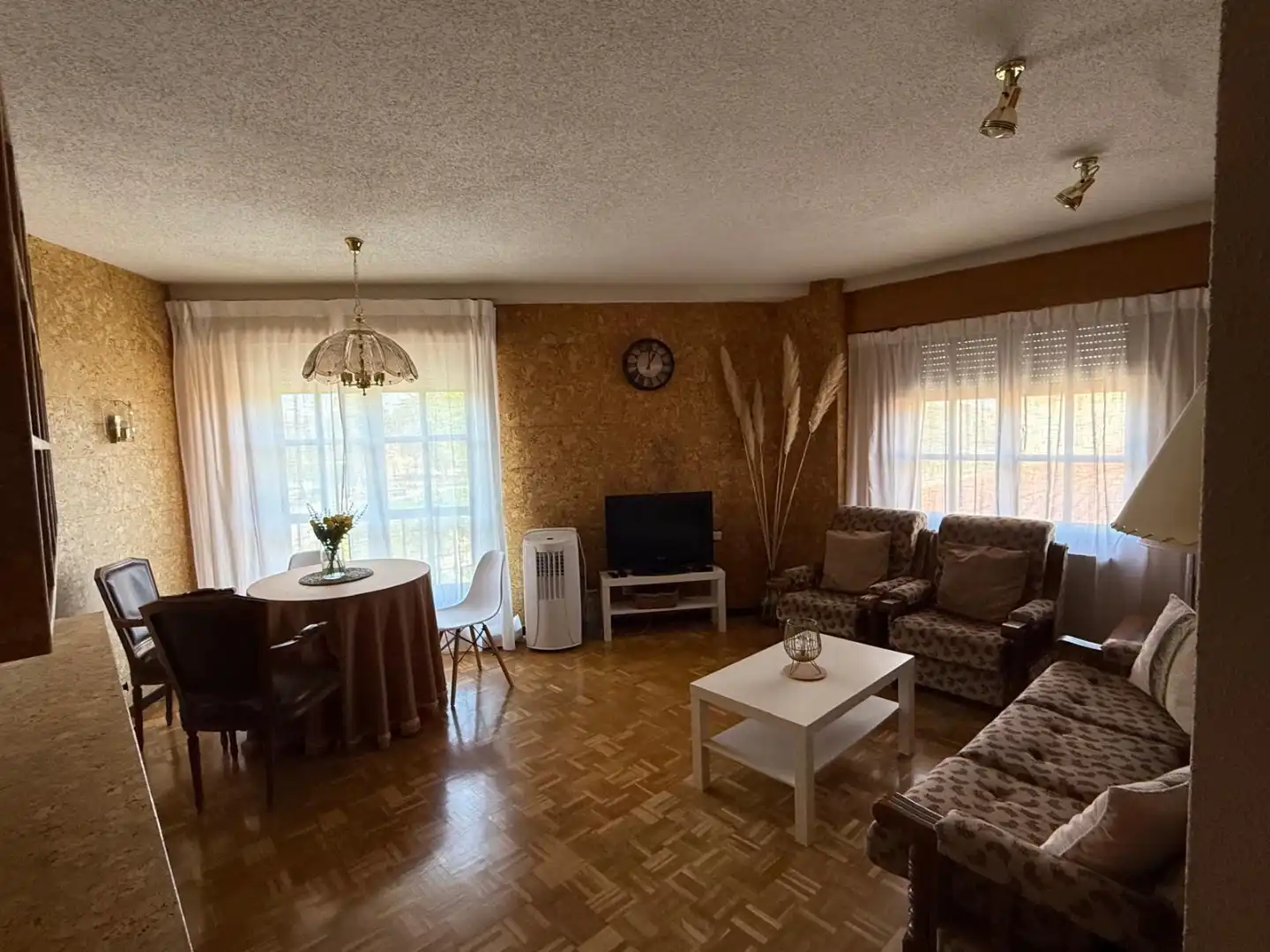 Wohnzimmer von Wohnung zur Miete in Zamora Capital  mit Terrasse und Balkon