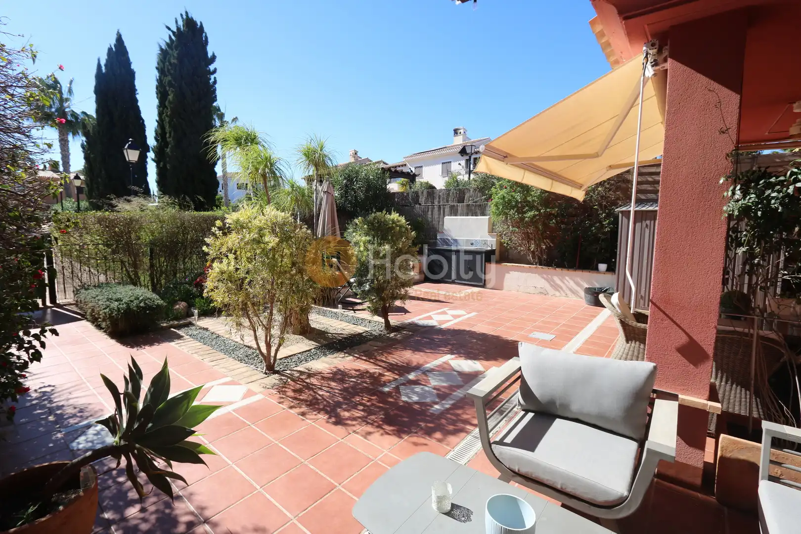 Jardí de Casa adosada en venda en Fuente Álamo de Murcia amb Aire condicionat, Calefacció i Jardí privat