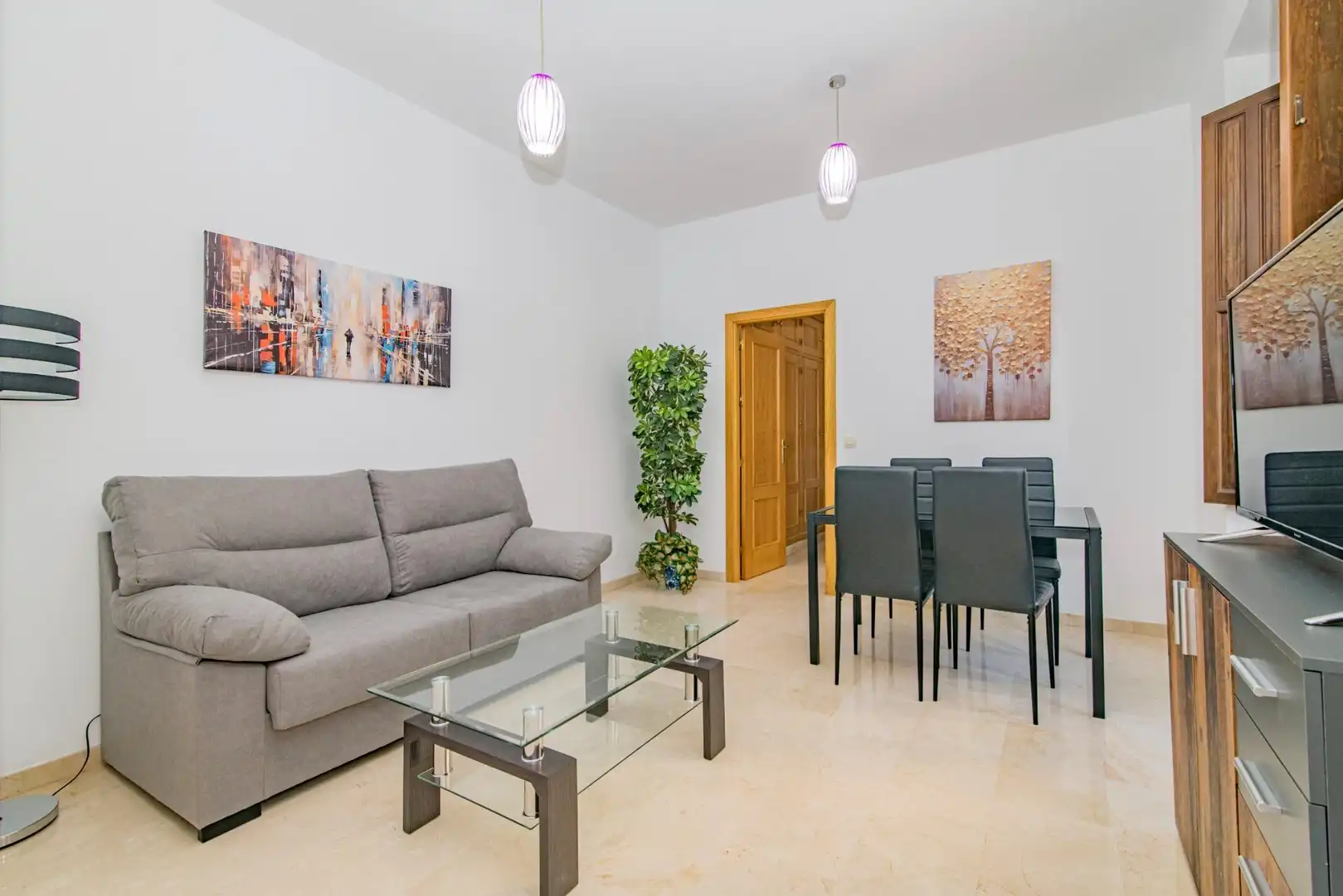 Sala de estar de Apartamento en venta en Granada con Calefacción y Balcón