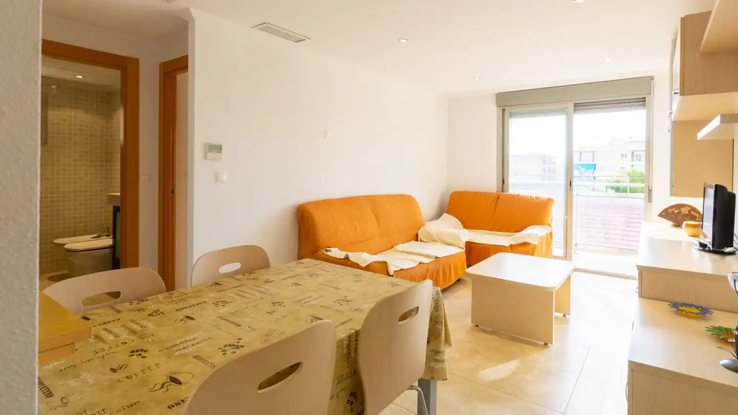 Wohnzimmer von Wohnung zum Verkauf in Santa Pola mit Klimaanlage, Terrasse und Schwimmbad