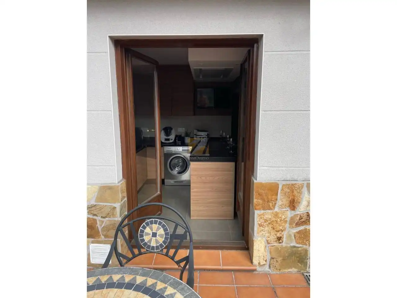 Cocina de Ático de alquiler en Oviedo  con Calefacción, Parquet y Terraza