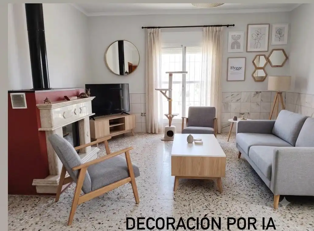 Sala d'estar de Finca rústica en venda en Chipiona amb Aire condicionat, Jardí privat i Terrassa