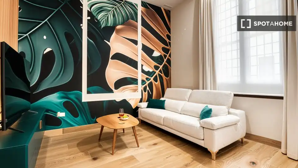 Sala d'estar de Apartament per a compartir en Altea amb Aire condicionat, Terrassa i Moblat