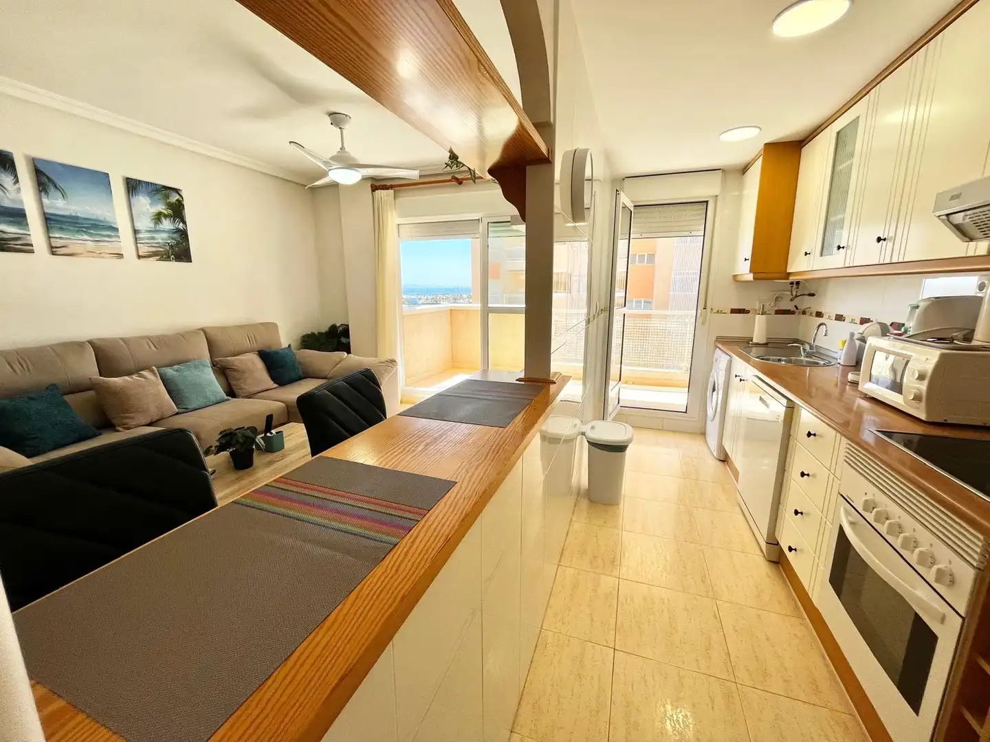 Living room of Apartments for rent in La Manga del Mar Menor  with Heating, Terrace and Furnished