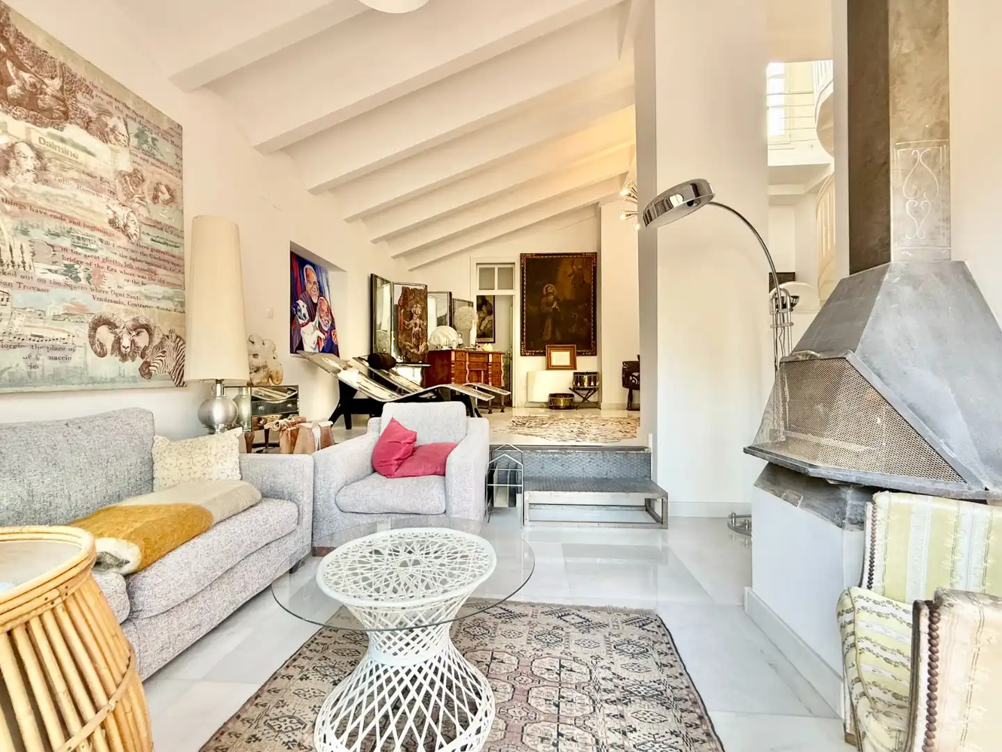 Sala d'estar de Finca rústica en venda en Alcoleja amb Aire condicionat, Jardí privat i Terrassa