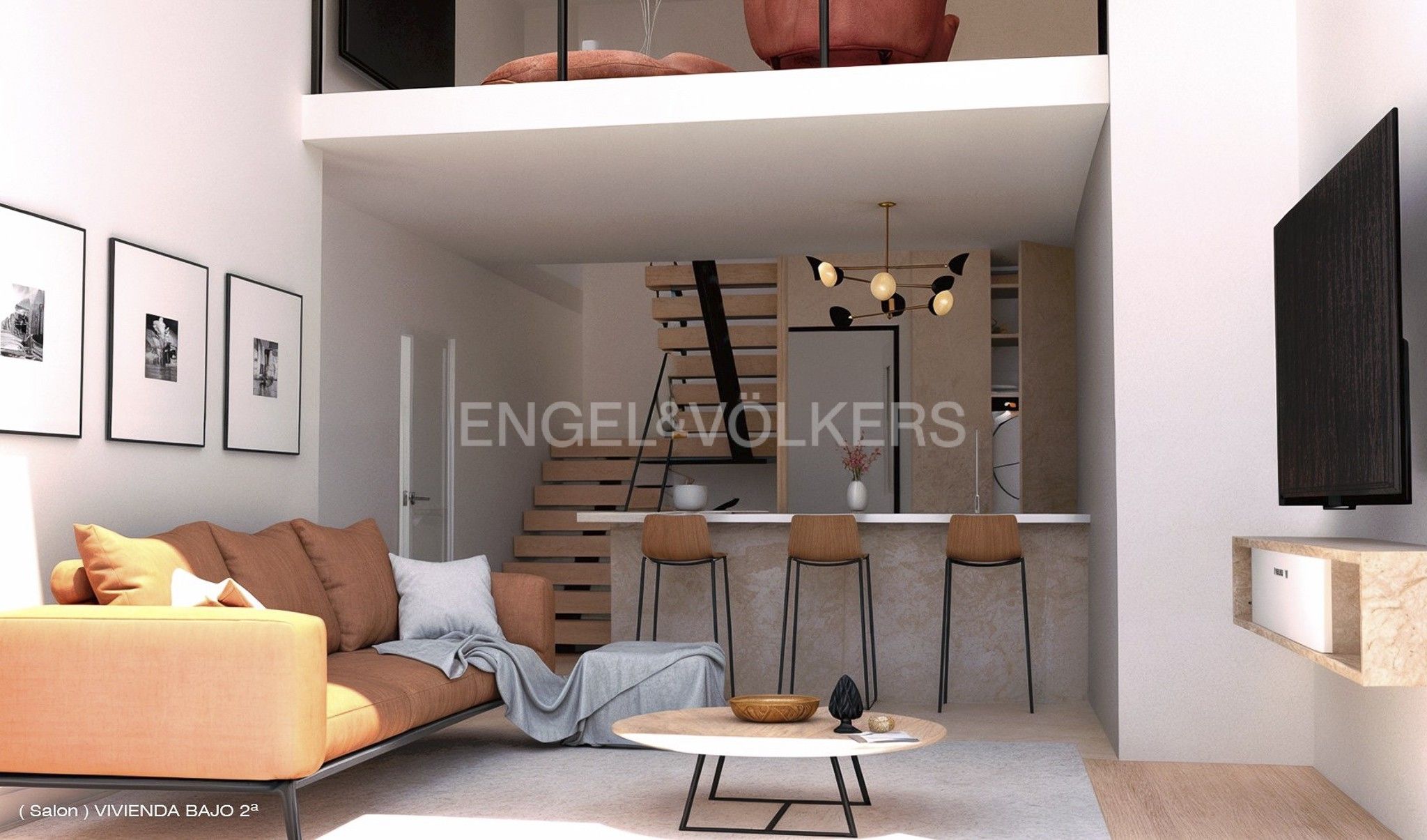 Sala d'estar de Apartament en venda en  Barcelona Capital amb Aire condicionat, Calefacció i Jardí privat