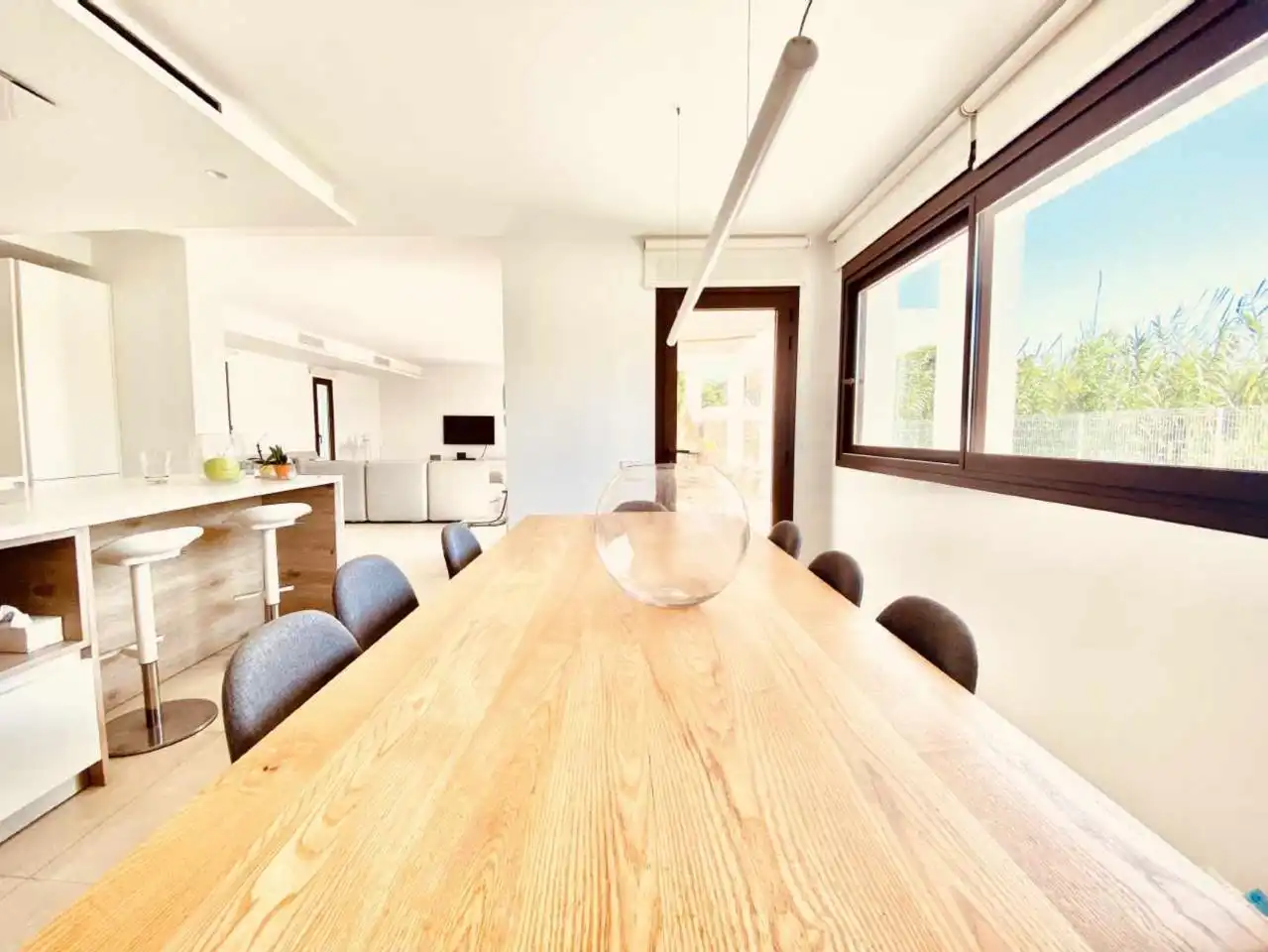 Comedor de Casa o chalet de alquiler en Santa Eulària des Riu con Aire acondicionado, Terraza y Piscina