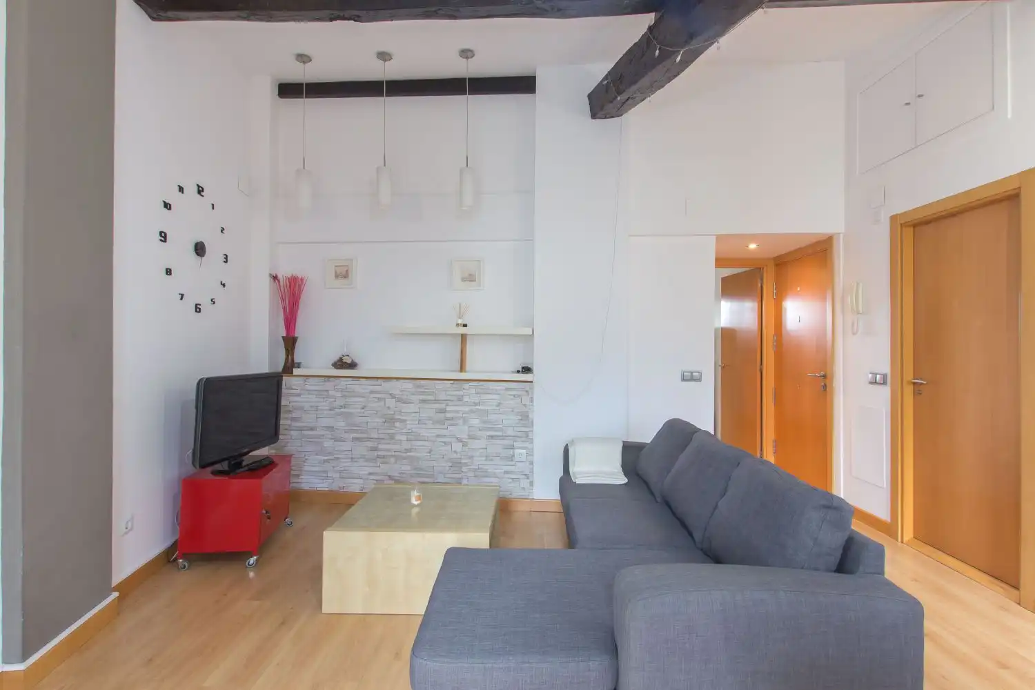 Sala de estar de Piso en venta en  Pamplona / Iruña con Calefacción y Balcón