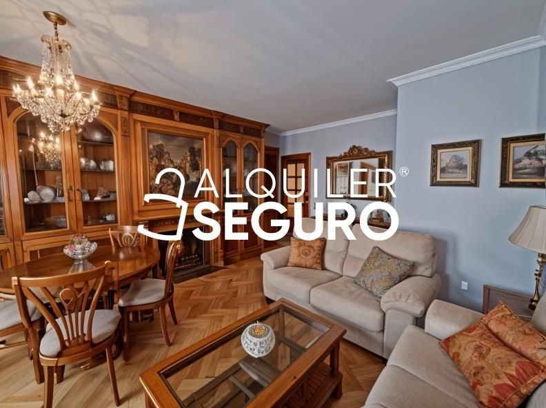 Sala d'estar de Pis de lloguer en  Madrid Capital amb Calefacció i Moblat